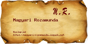 Magyari Rozamunda névjegykártya